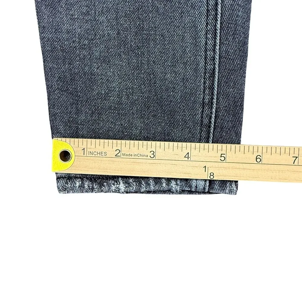 PacSun Jeans Women's Size 24 (25x27)‎ Black Button Fly Ultra High Rise Slim Worn